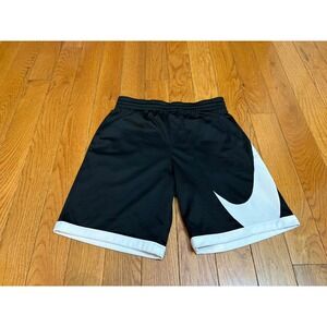 Nike Kids Dri-FIT Basketball football Shorts Black White Swoosh size youth XL